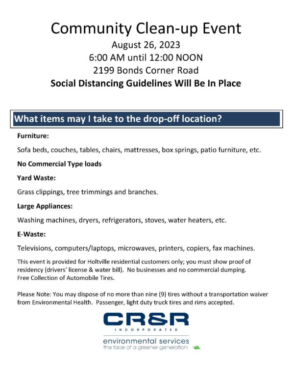 Community Clean-up 8.26